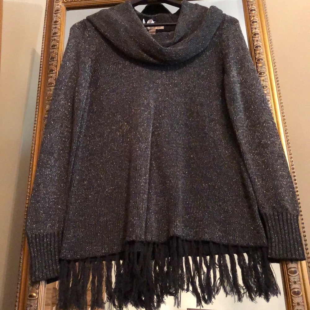 NINE WEST EUC VINTAGE AMERICA GRAY LS SWEATER SM - Picture 2 of 11